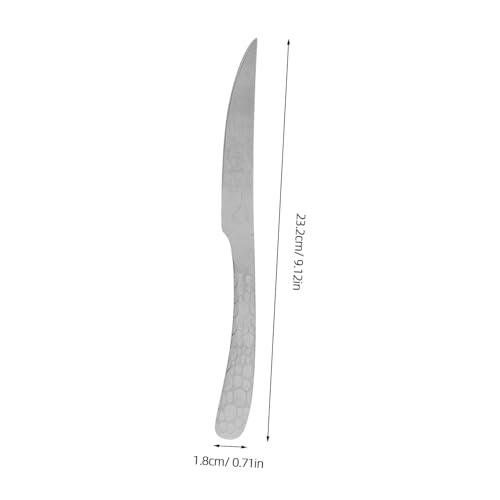 Couverts acier au manche ergonomique martelé pack de 4 ensembles UKCOCO - 3