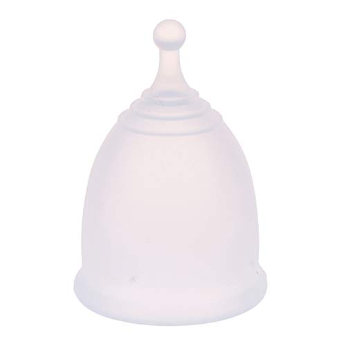 Menstrual Cups Premium Design with Soft Flexible Medical-Grade Non-Toxic Silicone Reusable Period Cups Tampon and Pad Organic Alternative Flexible Leak-Proof Design Menstrual Cup Soft(Clear Small)