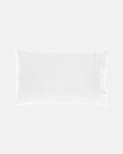 Linen House Augusta 500TC Cotton Sateen Pillowcase, White, Standard