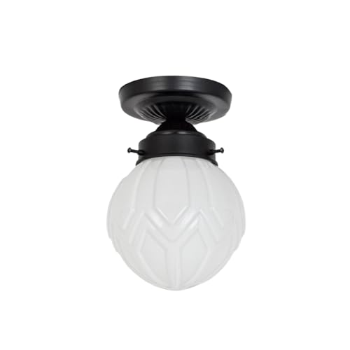 Plafonnier Victory Moonlight lustre art déco en verre opalin noble