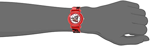 DISNEY Pixar Cars Lightning McQueen Watch for Kids, Cars Watch for Boys, Watches Toddler, Toys Analog, Lightning McQueen Boys, Kids Analog, Red Bezel and 3D Plastic Strap2