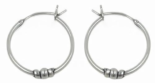 Aros Bali de Plata 925 sin alergias pendientes criollas cómodos hechos a mano de 20 mm