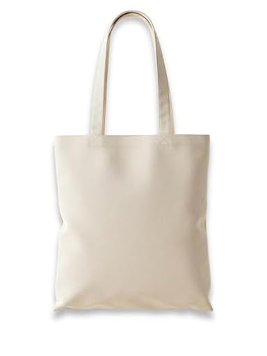 Wonky Line Bolsa de Tela 100% Algodón 38x42cm con Asas Largas 70cm | Tote Bag Reutilizable y Lavable para Compras, Universidad, Trabajo y Uso Diario | 13 Colores - Natural | Ya disponible en tu tienda friki favorita! En mundofriki.es!