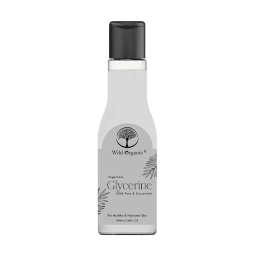 Image of WILD ORGANIC Pure & Unscented Vegetable Glycerine For Healthy Skin, Hydration & Moisturizing 100Ml Liquid