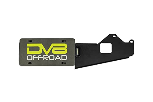 DV8 Offroad Rear License Plate Relocation Bracket for 2021-2026 Ford Bronco | Bolts to OEM Tire Carrier & Corner Bolts | Compatible with Aftermarket Rear Bumper | Quick & Easy Installation