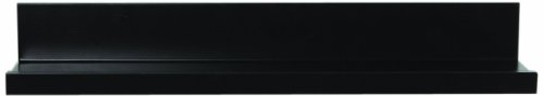 InPlace Shelving 0191358 Floating Shelf with Picture Ledge, Black, 23.6-Inch Wide by 4.5-inch Deep by 3.5-Inch High