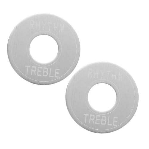 HOMOBABE 2個 高強メタル製ギタートグルスイッチプレートリング リズムトレブルインジケーター付き 電気ギター用多機種対応コントリング 滑
