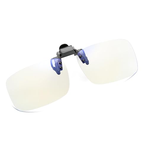380-500nm Blaulichtfilter Aufsatz Für Brille,Blue Light Blocking Glasses Clip On Guter Schutz Bei Der Arbeit Am Bildschirm.Gaming Brille PC,Handy Und Fernseher,Anti-MüDigkeit,Anti-Blaulicht,Uv-Schutz