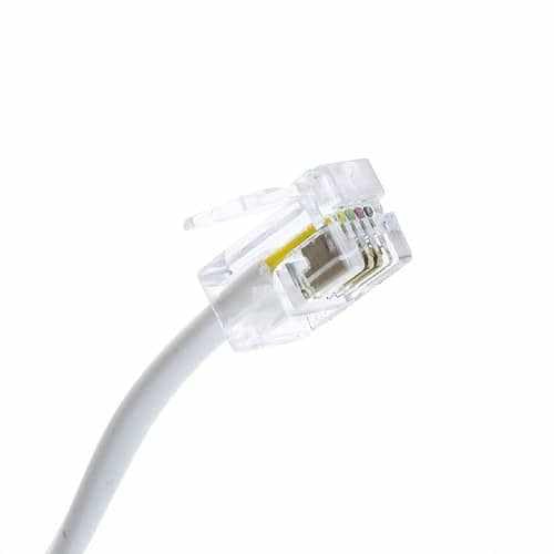 Cable telefónico RJ10, RJ9, RJ22, Diseño en espiral, 2 Metros estirado - imagen 4