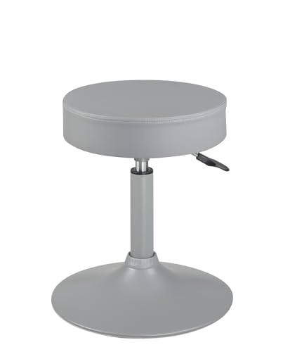 KAYELLES Tabouret de Travail YU Réglable en Hauteur avec Large Base Métal Antidérapante Gris
