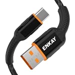 ENKAY ENK-CB103 Cloth Weaving Thread USB to USB Type-C Data Transfer Charging Cable(Black)