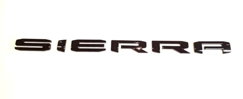 Image of 6Pcs Kits AT4 HD Emblem Sierra Door Rear Badge Replacement for 2019-2022 Sierra 1500 2500HD 3500HD (Glossy Black)