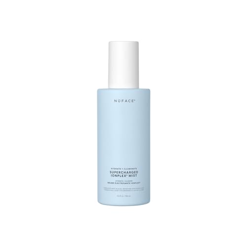 NuFACE Supercharged IonPlex Facial Mist - 3-in-1 ultrafeines, feuchtigkeitsspendendes Gesichtsspray und Pore Minimizer - mit Hyaluronsäure und IonPlex-Technologie - optimiert Mikrostrom-Behandlungen