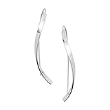 Skagen Damen Edelstahl Ohrringe mit Ohrbügelverschluss, Tropfenlänge: 50mm