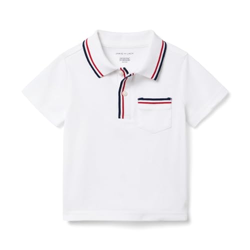 Janie and Jack Boys' Tipped Collar Polo (Toddler/Little Big Kid)