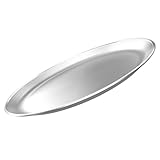 OUNONA Plato de Pizza y Bandeja para Servir Alimentos Diseño Martillado, Adecuado para Cenas y Reuniones Familiares