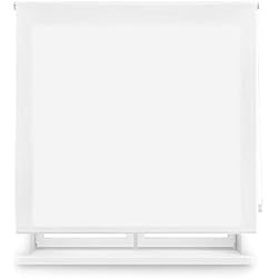 Estores Para Oficinas Blindecor Ara | Estor enrollable translúcido liso - Blanco Roto, 160 x 175 cm (ancho por alto) | Tamaño de la Tela 157 x 170 cm | Estores para ventanas
