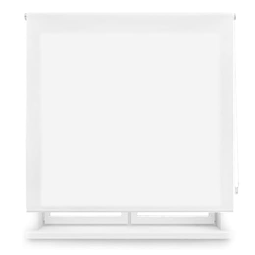 Blindecor Ara | Estor enrollable translúcido liso - Blanco Roto, 160 x 175 cm (ancho por alto) | Tamaño de la Tela 157 x 170 cm | Estores para ventanas