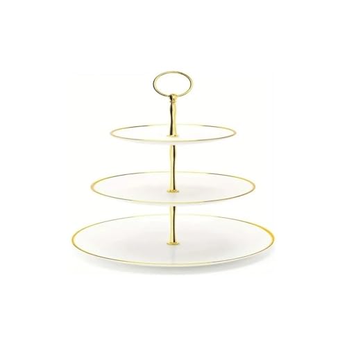 CFY652 Soporte Tarta Expositor de Pasteles de 3 Niveles, Bandeja for Frutas, Expositor Circular de Pasteles con Vasos de Papel, Bandeja for postres y Pasteles Cake Stand