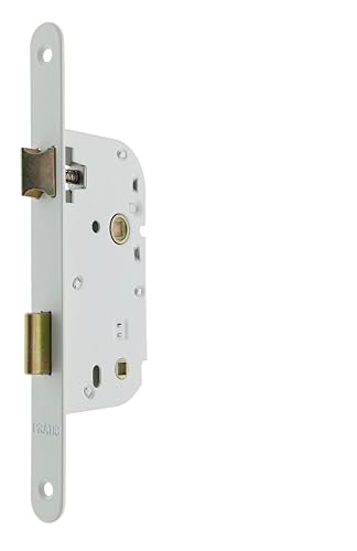 Bricard 2553 - Cerradura empotrada (eje 50 mm, para puerta de baño, inodoro, color blanco