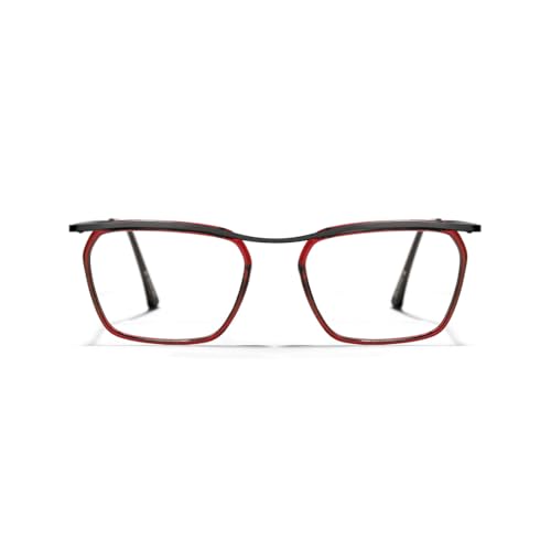 Image of SAM AND MARSHALL CHARLIE Eyeglasses - Light Weight Blu-Cut Computer Glasses With Tinted Metal Frames - Prescription Friendly Rectangle Shape for Men & Women