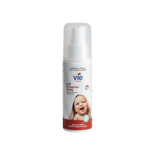 Vie Anti-Mosquito Spray-On 100ml DEET-Free Natural Plant-Based Formula Safe for Kids & Family Indoor & Outdoor Mosquito Protection Travel-Friendly