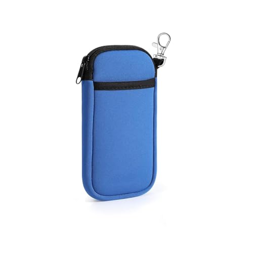 1 estojo portátil para viagem, lojas, óculos, telefone, fones de ouvido, cartões, ótimo presente para amigos idosos em ocasiões especiais, azul