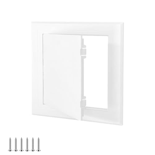 Qrity 6x6 Inch(150×150mm) Access Panel, Paintable Easy Access Doors, ABS Plastic Inspection Hatch with Installation Screws, for Wall and Ceiling