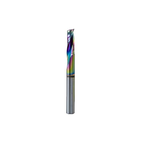 Image of NZ 1 /4 inch Single Flute End Mill with TA-C Coating | NZ 1 /4 inch Single Flute End Mill, DLC Coated HRC45 Carbide CNC Router Bits for Machining Aluminum, Copper, Titanium