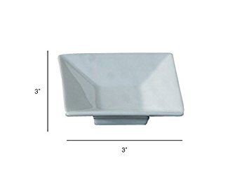 Restaurantware-3 Inch Square Mini Plates, 10 Square Small White Plates For Appetizers - Microwavable, Oven-Safe, White Appetizer Plate, Won't Chip, For Appetizers Or Desserts