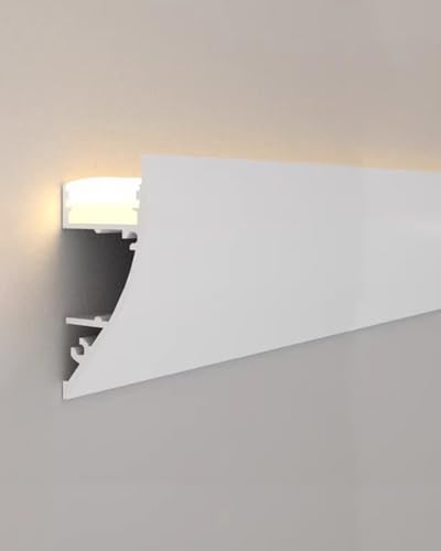 Perfil LED para borde que oculta cables y esquinas rotas en techos