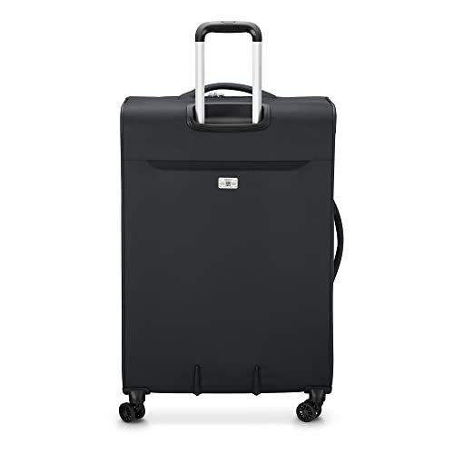 Delsey Paris Sky Max 2.0 Softside Expandable Luggage With Spinner Wheels, Black, Checked-Large, 28 Inch #TOP6