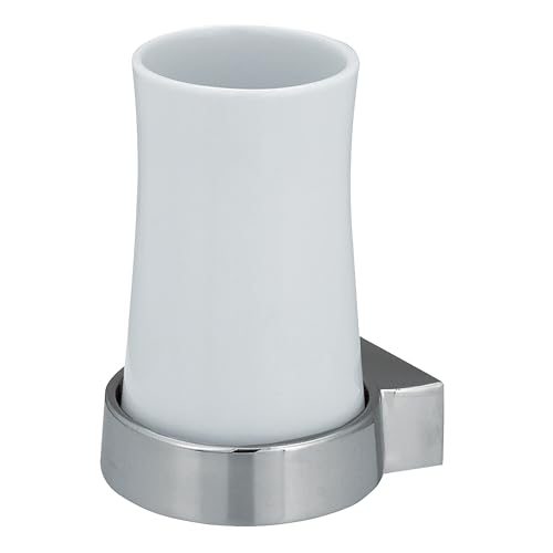 Porte gobelet à Fixer Porcelaine & Acier Sydney Blanc Spirella