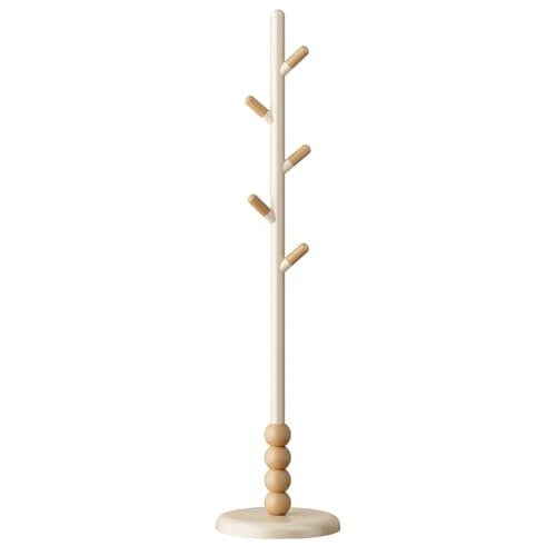 ZzERTE Perchero Burro De Metal Con 5 Ganchos,Perchero De Pie Moderno Con Base Estable,Sombreros Y Bolsos,Ideal Para Recibidor,Dormitorio Y Oficina(White)