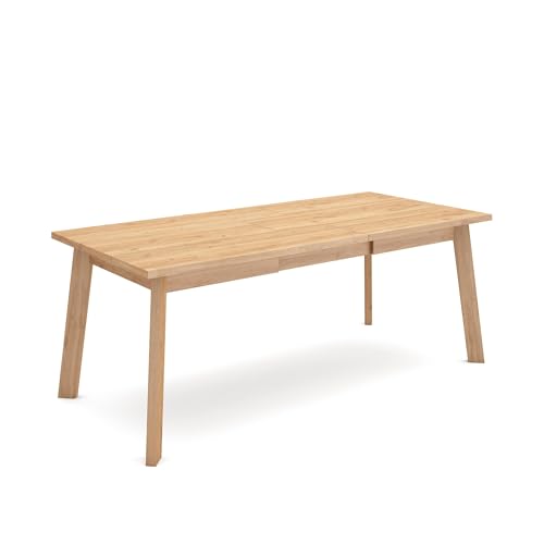 Skraut Home | Table à Manger | Meuble Salle à Manger | 200 | pour 10 Personnes | Pieds en Bois | Style Moderne | Chêne