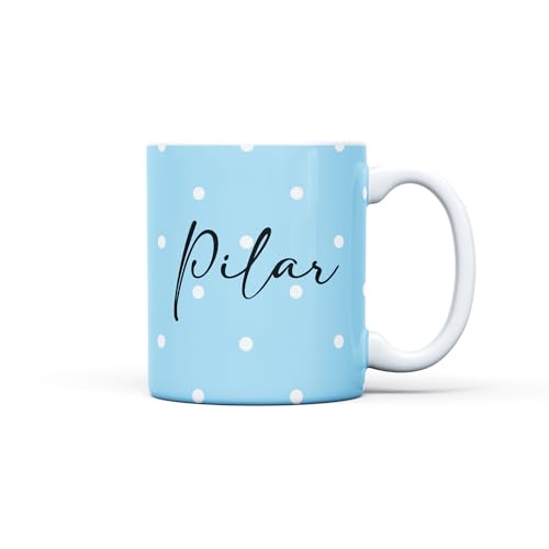 PROMO SHOP Taza PERSONALIZADA (con Inicial, Nombre y Apellido) con Diseño Exclusivo · Tazas Personalizadas a Todo Color (360º alrededor de la Taza) · Ideal para Familiares o Amigos