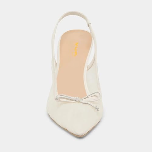 XYD Women Bow Pointed Toe Slingback Pumps Elegant Gauze Mesh High Heels Evening Party Shoes3