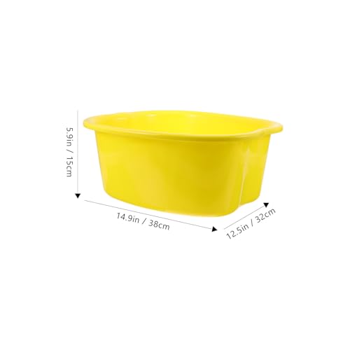 Cubo de plástico para baño de pies amarillo con función de masaje y diseño compacto 2
