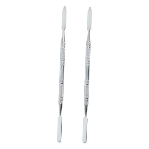 Healeved Barre De Mélange De Maquillage En Acier Inoxydable 2 Pièces Taille Standard Outil Professionnel Pour Fond De Teint Et Fard à Paupières Usage Domestique