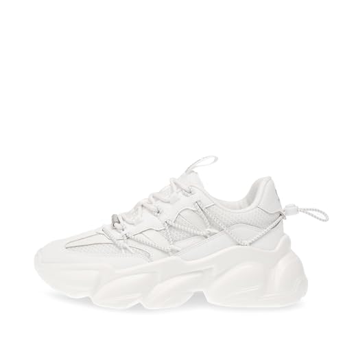 Steve Madden Steve Madden Women's Spectator Sneaker, White/White, 8