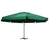 Xichuzi Sonnenschirm, Sonnenschutz Garten, Sonnenschirm Terrasse, Balkonsonnenschirme, Balkon Sonnenschutz, Balkon Sichtschutz Uv-schutz, mit Aluminium-Mast 600 cm Grün