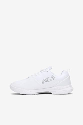 Fila Women's Volley Burst Shoes, White/White/Metallic Silver - 102