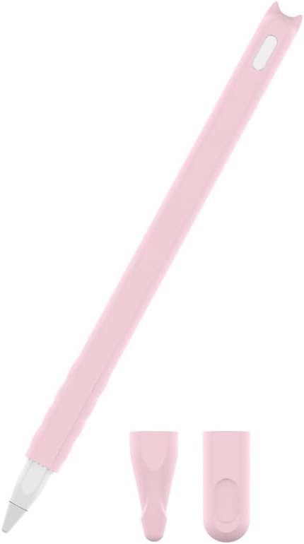 Apple Pencil 2nd Generation Cover, Apple Pencil Cover, Cute Cat Ears, Silicone Case, Full Coverage, Colorful, Easy to Hold, Lightweight, Stylus Case, Charging Possible with Wearing (Purple)