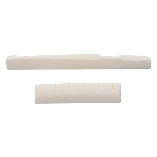 左/右ギターブリッジサドルナット 6 弦アコースティックギター用リアルボーン製 43×6×9mm72/76×3×9mm ギター交換用ナット(Set R43 76)