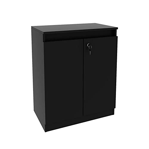 Balcão para Escritório com Chave 2 Portas Me4149 Espresso Móveis