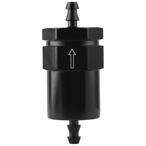 5/16 Inch Billet Inline Fuel Filter 30 Micron Aluminum Alloy High Performance Fuel Filter Upgrade Black