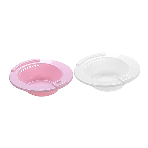 Outanaya 2pcs Bidet Pregnant Woman Sitz Bath Squat Foldable Care Basin Washing Basin Women Bath Basins Bath Flusher Commode Portable Toilet Home Basin Plastic Wash Basin Miss Tub