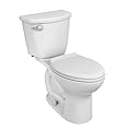 American Standard 609AA001.020 Cadet PRO Two-Piece Toilet with Slow-Close Seat and Wax Ring, Elongated Front, Chair Height, White, 1.28 gpf