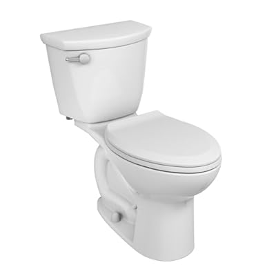 American Standard 609AA001.020 Cadet PRO Two-Piece Toilet with Slow-Close Seat and Wax Ring, Elongated Front, Chair Height, White, 1.28 gpf
