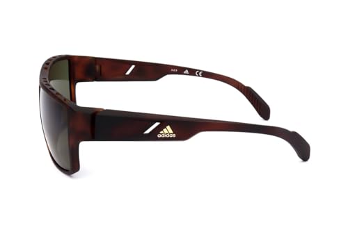 Adidas SP0006 52N Sunglasses Men's Dark Havana/Green Lenses Rectangular 57mm3
